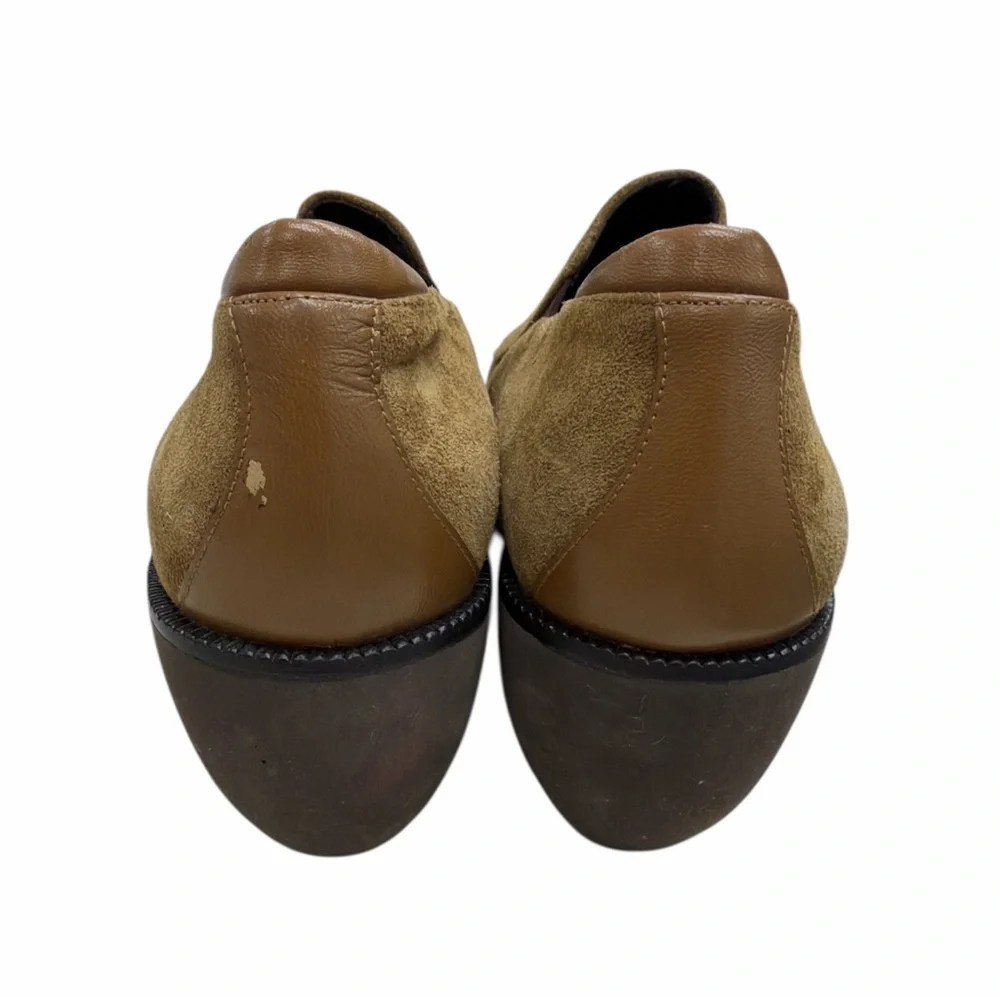 Donald J. Pliner Tan Suede Wedge Loafers